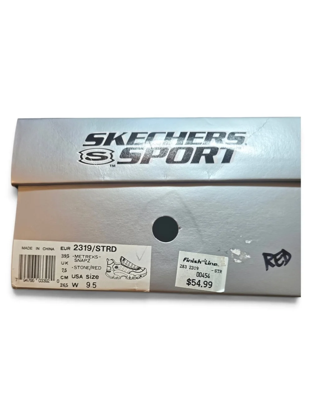 Skechers Sport Cream & Burgundy Lace-Detail Sneakers